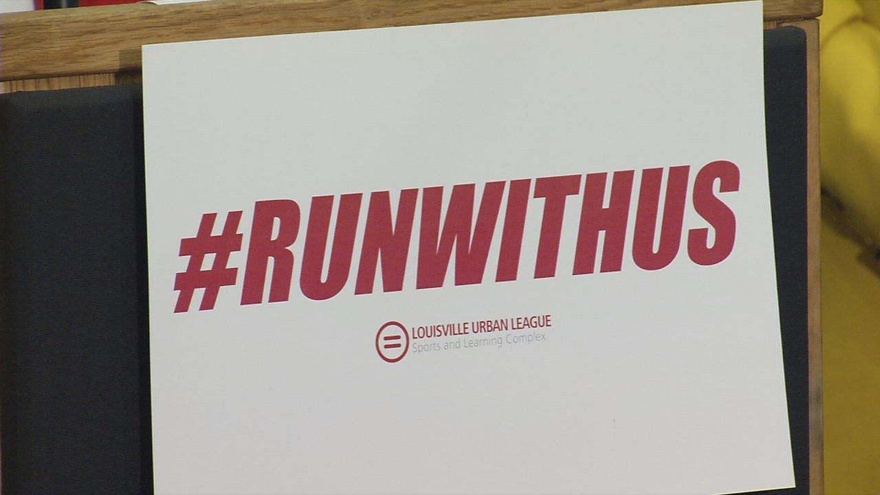 Logo for Louisville Urban League's #RunWithUs campaign to build sports complex